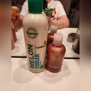 Bath & Body Works Temptations Melon Cooler Lotion & Spicy Gingerbread Body Wash